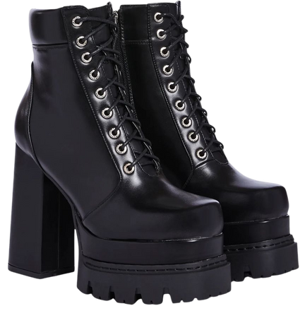 Lamoda Platform Boots - Black – Dolls Kill