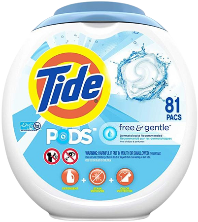 Tide PODS Free & Gentle, Liquid Laundry Detergent Pacs, 81 count,packaging may vary: Amazon.ca: Health & Personal Care