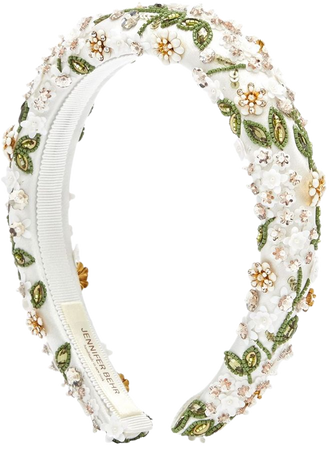 Jennifer Behr Elowen floral-embroidered Headband - Farfetch