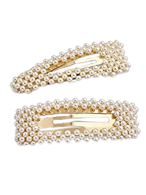 Amazon.com : KCHIES Pearl Hair Clips Gold for Women Girls Hair Barrettes Accessories for Wedding Party Decorative Faux Snap Hairpins Headpiece for Valentine's Birthday Mother’s Day Gift Large Set : Beauty
