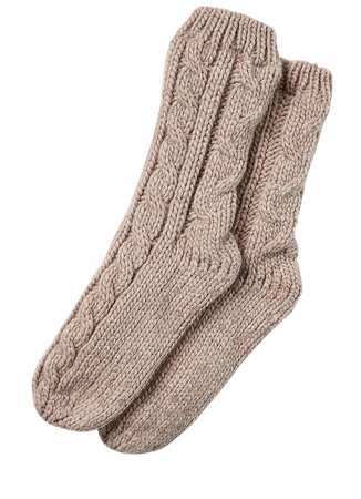 Fleece Lined Cable Knit Socks | Express