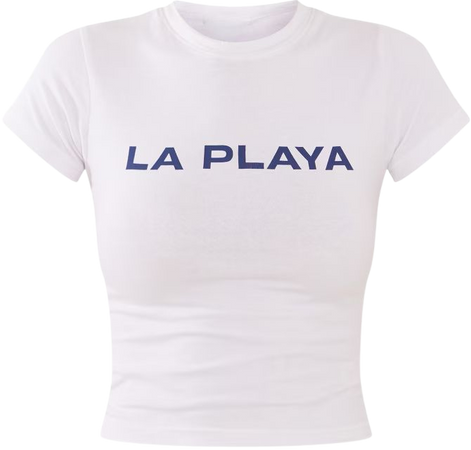 White La Playa Printed Fitted Long T Shirt | PrettyLittleThing USA