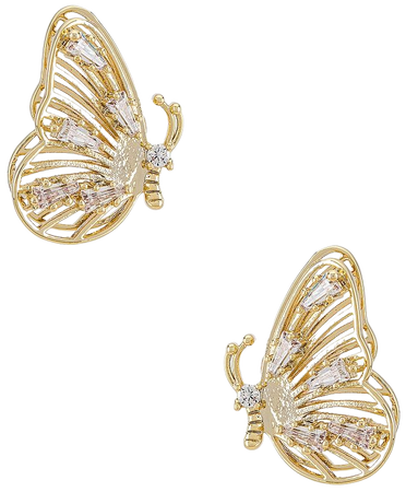 BRACHA Molly Monarch Studs in Gold | REVOLVE
