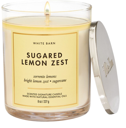 bath and body works sugared lemon zest candle