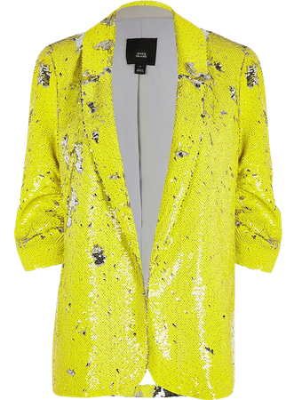 Neon yellow sequin blazer - Blazers - Coats & Jackets - women