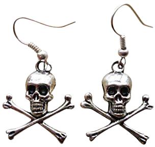 pirate earrings skull