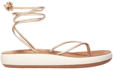 Piera Metallic Leather Sandals - Gold