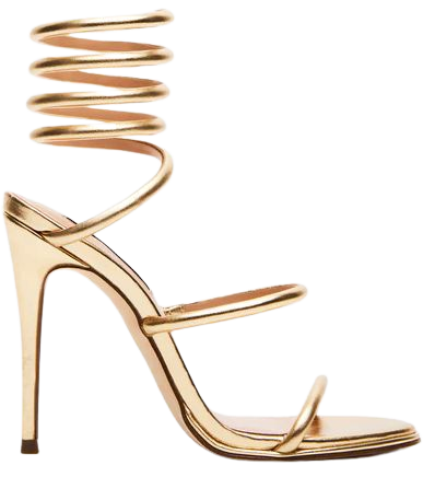 EXOTICA Gold Leather Strappy Heel | Women's Heels – Steve Madden