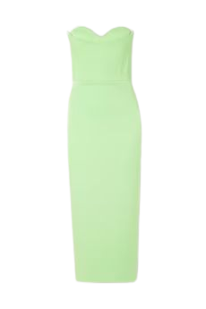 Lime green Strapless satin dress | RASARIO | NET-A-PORTER