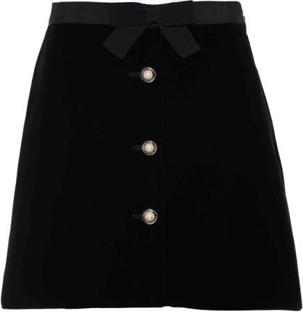Miu Miu velvet A-line skirt