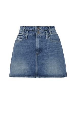 FRAME | Le Mini distressed denim skirt | NET-A-PORTER.COM