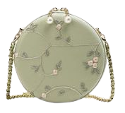 floral green purse