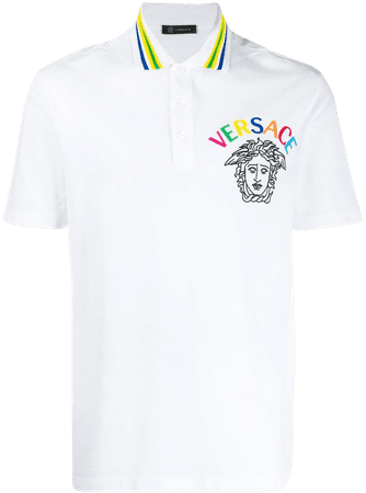 Versace Embroidered Medusa Polo Shirt