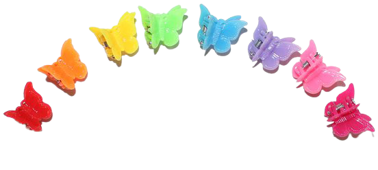 90's Butterfly Hair Clips - Kawaii Rainbow butterfly hair clips hair pins 90s butterfly 90s fashion style kawaii cute butterflies