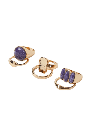 6-pack Rings - Gold purple - Ladies | H&M US