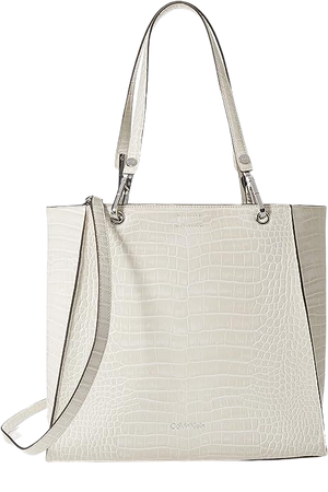Amazon.com: Calvin Klein Reyna North/South Tote, Cherub White Croco : Clothing, Shoes & Jewelry