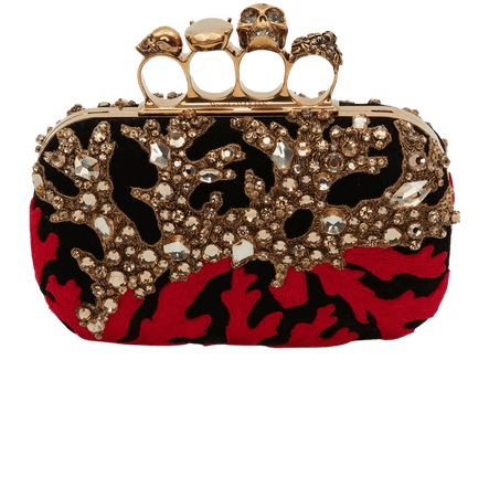 Alexander McQueen Four Ring Crystal Clutch Bag | Neiman Marcus