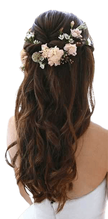 brown flower hair