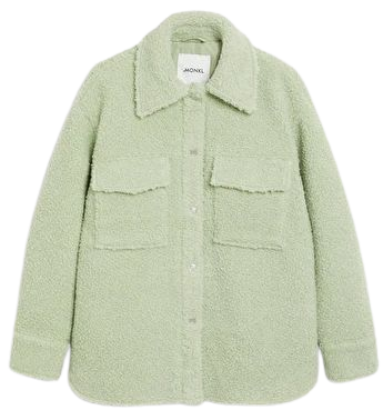 Regular fit shacket - Mint green - Jackets - Monki ES