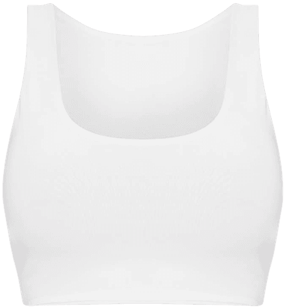 Shape White Slinky Square Neck Crop Top | PrettyLittleThing