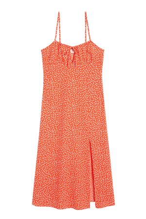 Red floral spaghetti strap maxi dress - Red and white floral - Monki WW