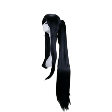 capless black cosplay wig with ponytail 120cm super long straight synthetic hair wigs suit for party Halloween 4928016 2019 – $29.99