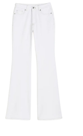 Flared High Jeans - White - Ladies | H&M US