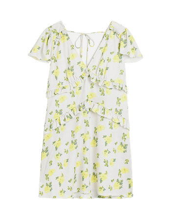 Plus floral frill mini dress | River Island