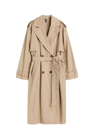 Twill Trench Coat - Beige - Ladies | H&M US