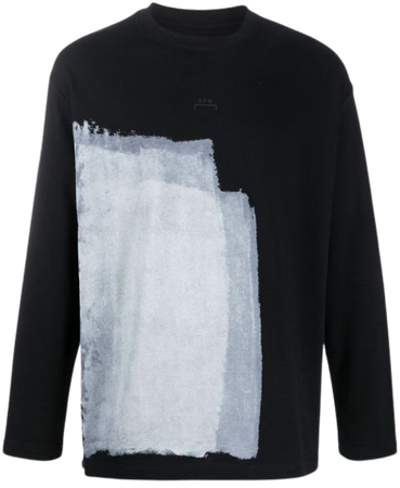 A-Cold-Wall* Long Sleeve Abstract Print Top ACWMTS008WHL Black | Farfetch