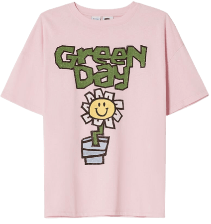 Short sleeve T-shirt with a Green Day print - T-shirts - Woman | Bershka