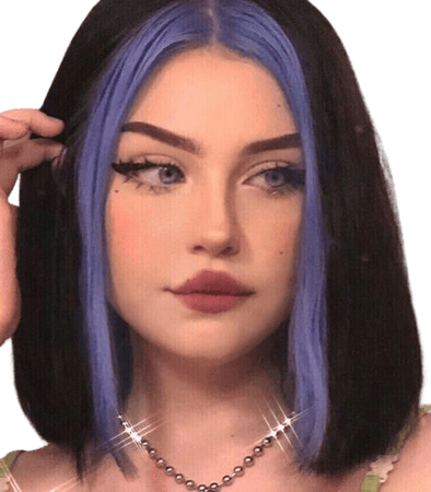 Short purple egirl hair