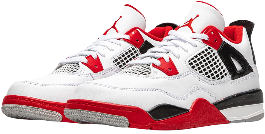 Amazon.com: Jordan - Zapatos para niños Nike Air 4 Retro OG (PS) Fire Red 2020 BQ7669-160, Blanco/Rojo Fuego-Negro-Tech Gris, 1.5 Little Kid : Ropa, Zapatos y Joyería