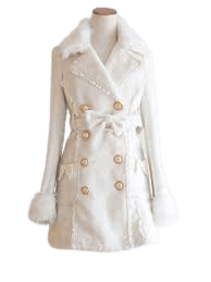 winter white coat lolita - Google Search