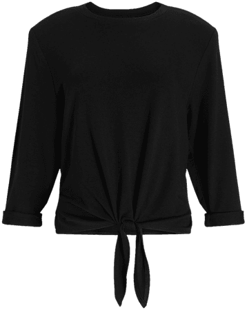 Soft Tie Front Sweatshirt | Express