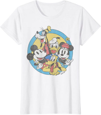 Disney Mickey And Friends Retro Group Shot T-Shirt