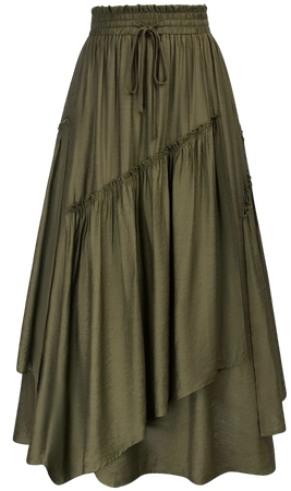 green renaissance skirt