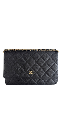 black chanel wallet on chain