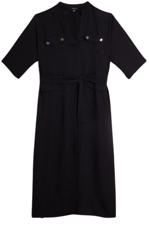 Soft Tailored Belted Relaxed Sleeve Midi Dress | Karen Millen