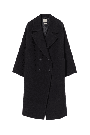 Пальто из смесовой шерсти - Черный - Женщины | H&M RU