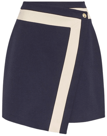 Structured Crepe Panelled A Line Skirt | Karen Millen