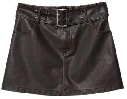 Leather effect belted mini skirt - Women's See all | Stradivarius United States