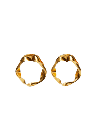 IRREGULAR HOOP EARRINGS - Golden | ZARA United States