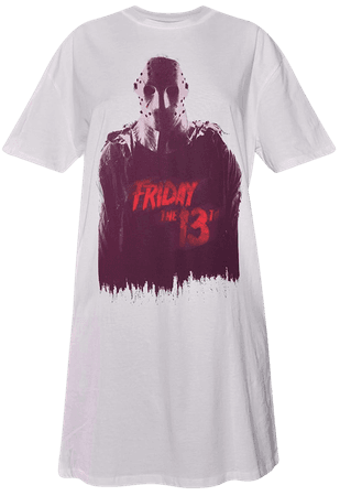 White Friday 13Th Slogan T Shirt Dress | PrettyLittleThing USA