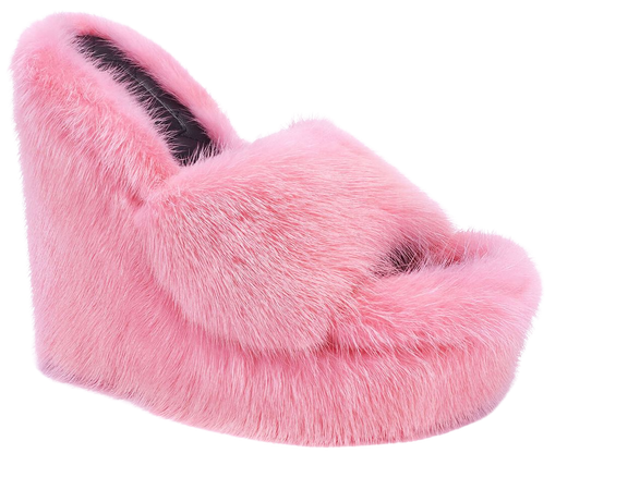 Jennifer Le Think Mink (Light Pink) Wedge Sandal