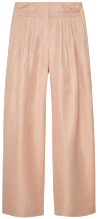 LINEN BLEND PLEATED PANTS LIMITED EDITION - Pink | ZARA United States