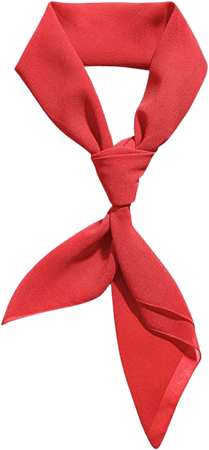 Red Scarf Ascot Neck Silk Scarf Handkerchief Hair Scarf for Women Bandana Chiffon Vintage 20s 50s Mime Costume Accessories Head Scarf at Amazon Women’s Clothing store