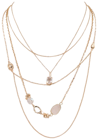 Layered Stone Necklace-Gold – Simply Dixie Boutique
