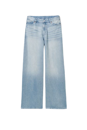 Giga low waist loose jeans - Rad Blue - Monki WW