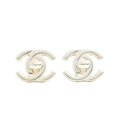 Chanel SILVER CC LOCKER Earrings Metal Silvery ref.171800 - Joli Closet